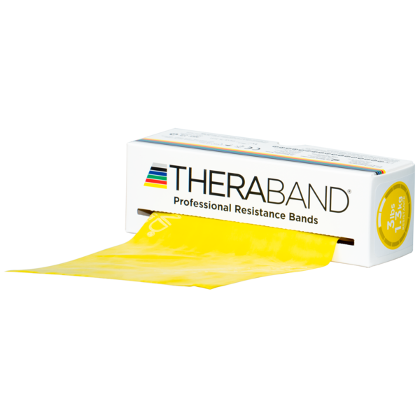 THERABAND Resistance Exercise Band, Yellow, Thin, 5.5m Roll