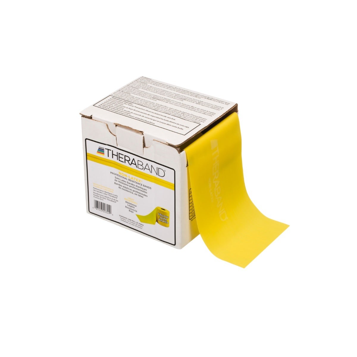THERABAND Latex Free Resistance Exercise Band, Yellow, Thin, 22m Roll