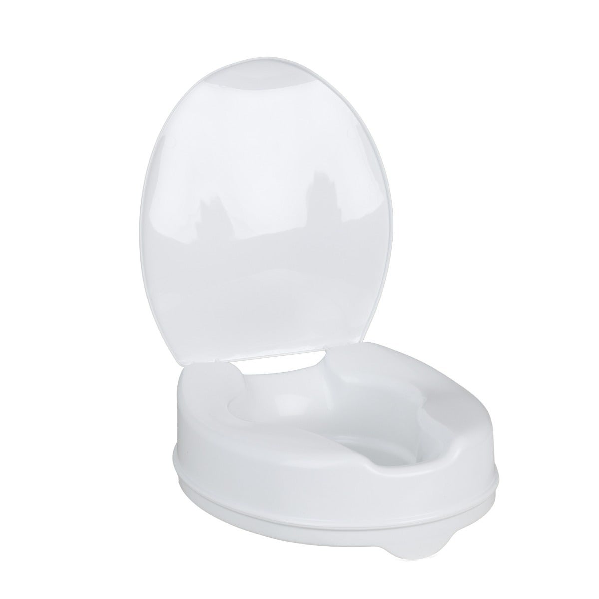 Savanah Raised Toilet Seat, with Lid, 100mm, Retail