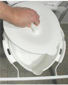 Toilet Bowl and Lid for Non-Folding / Folding Over Toilet Aid