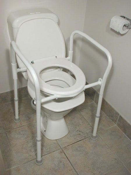 Homecraft Aluminium Folding Over Toilet Aid, without Bucket and Lid