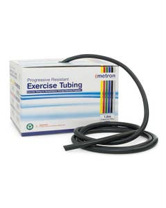 Metron Exercise Tubing, Black, X-Extra Firm, 1.8m