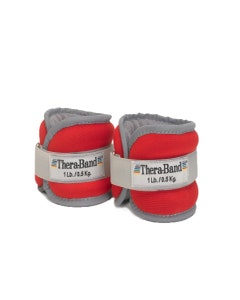 TheraBand Ankle/Wrist Weights, Red, Set of 2, 0.45kg each