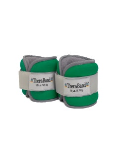 TheraBand Ankle/Wrist Weights, Green, Set of 2, 0.7kg each