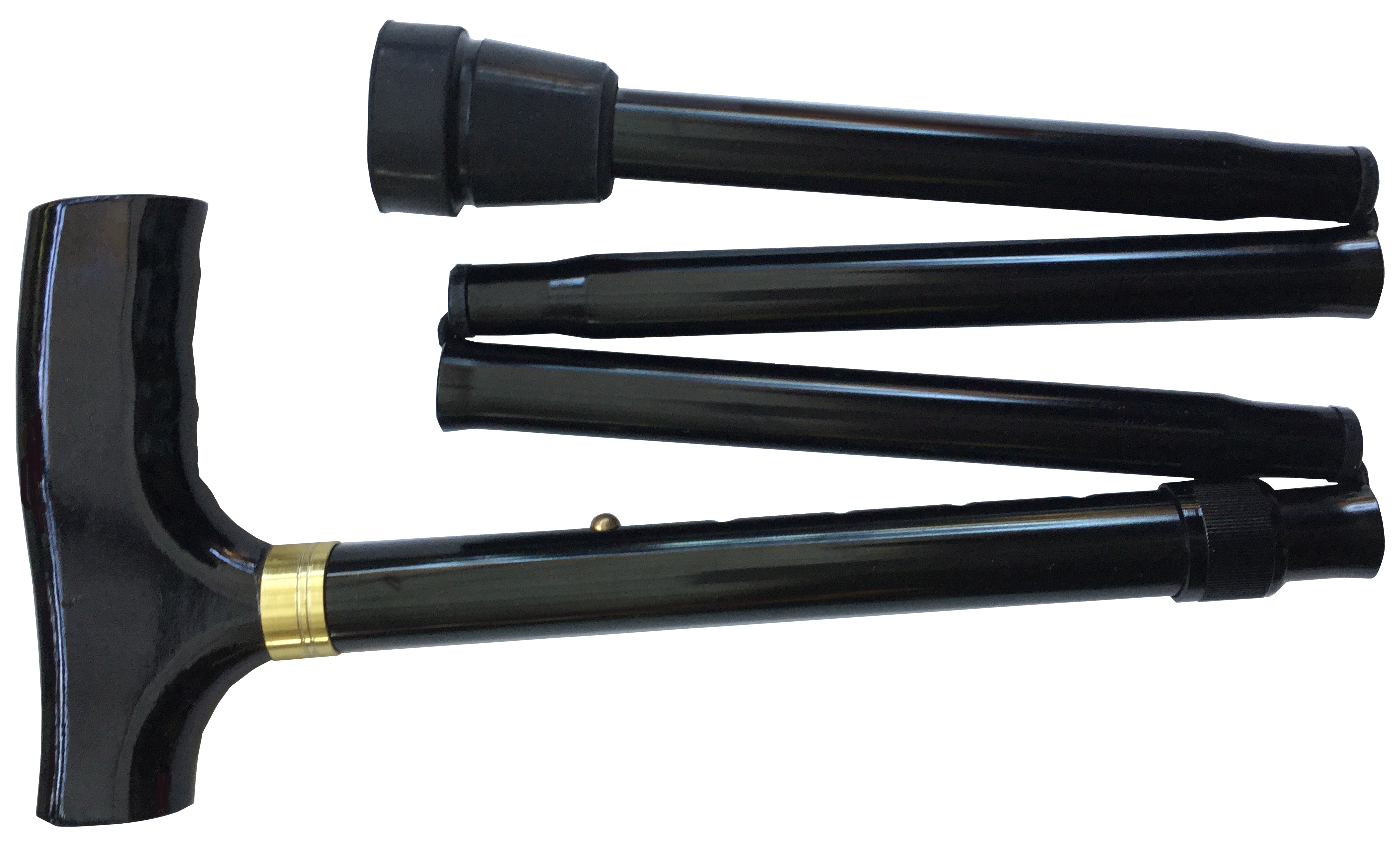 Days Folding Walking Stick, Large, Black, Unboxed