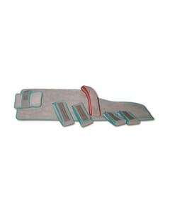 Strap Set for Hygienic Pads, 4 Leg Straps, 1 Foot Pad, 1 Thigh Strap, to suit Kinetec Knee CPM Machines