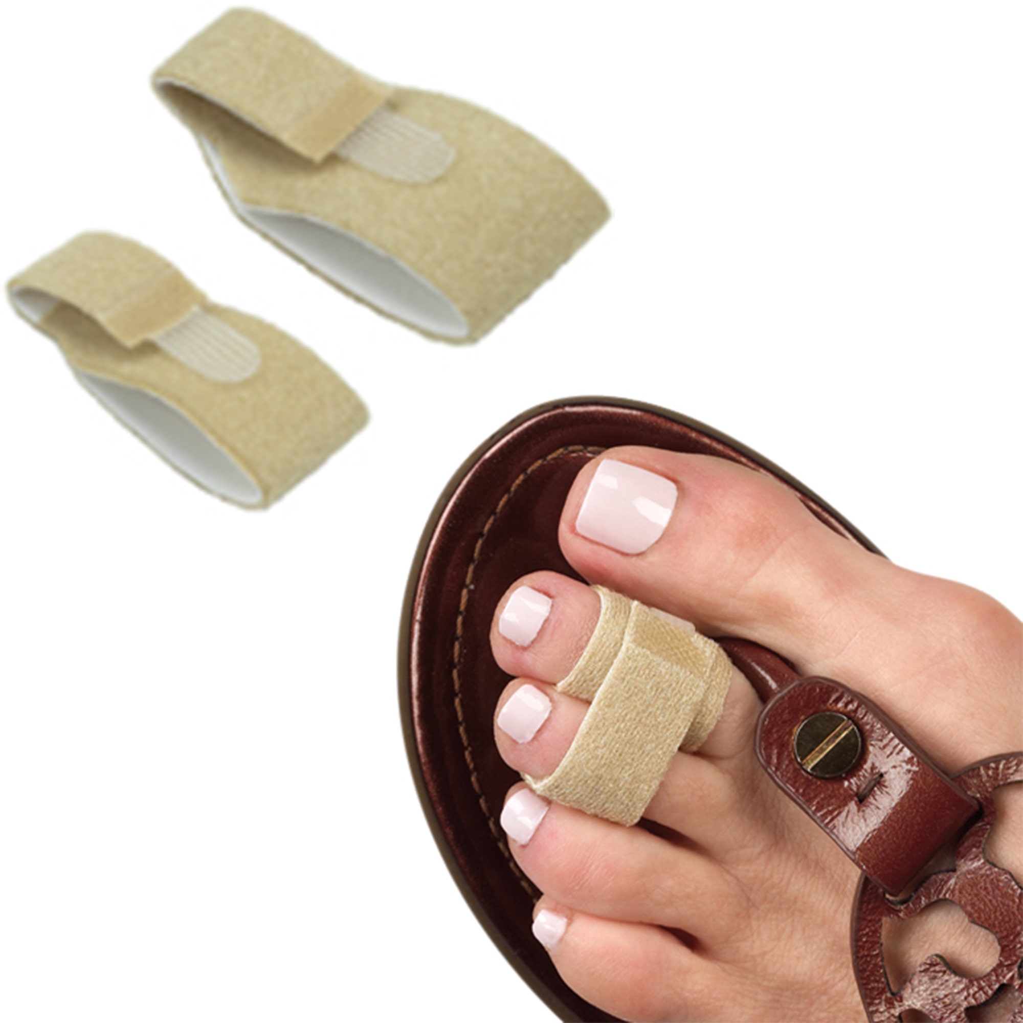 3pp® Toe Loops®, Wide, Beige, 5/pkt