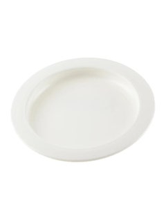 Plate with Inside Edge, Off-White