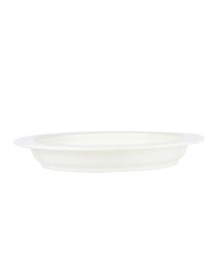 Plate with Inside Edge, Off-White