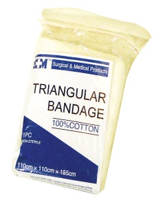 Cotton Triangular Bandage, 110 x 110 x 155cm, Each