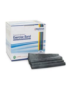 Metron Exercise Band, Black, X-Extra Firm, 25m