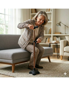 Days Sit to Stand Assist T-Handle Walking Stick with Lever, Bronze