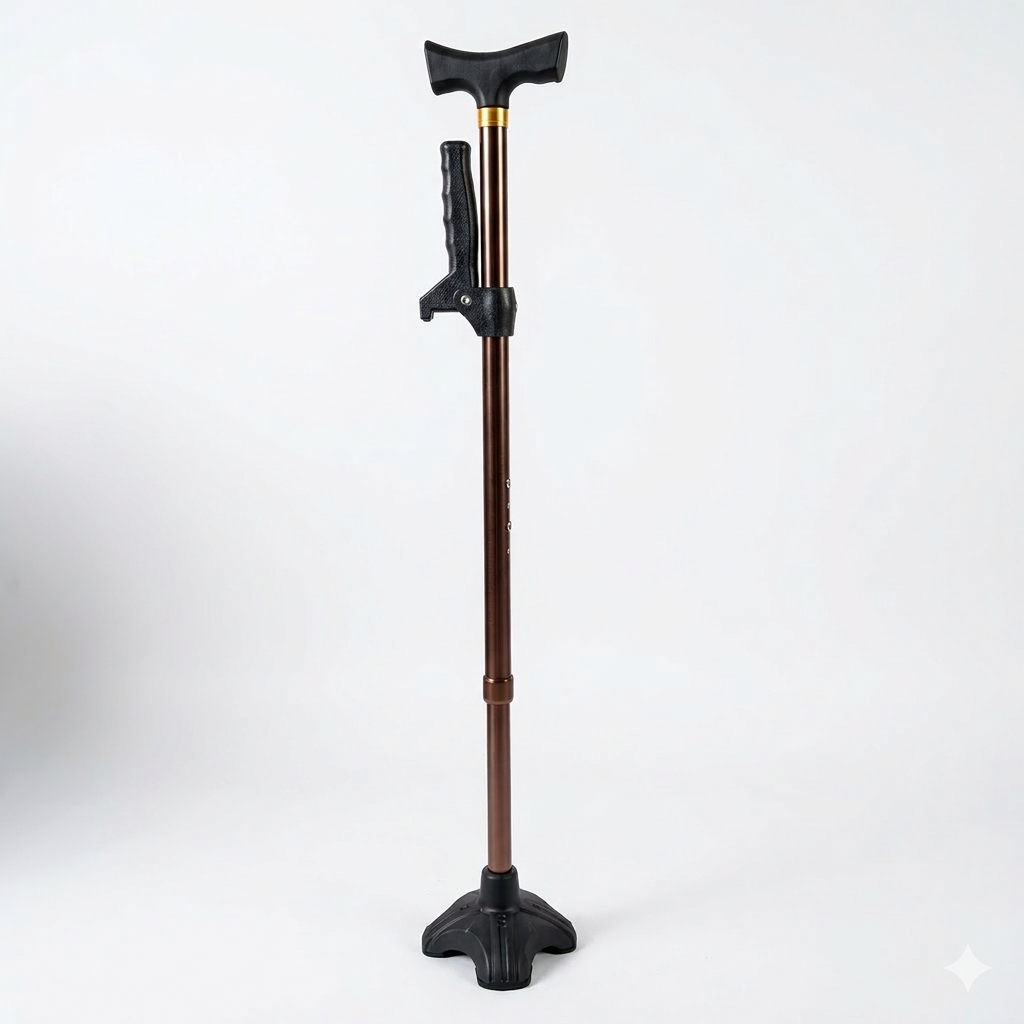 Days Sit to Stand Assist T-Handle Walking Stick with Lever, Bronze