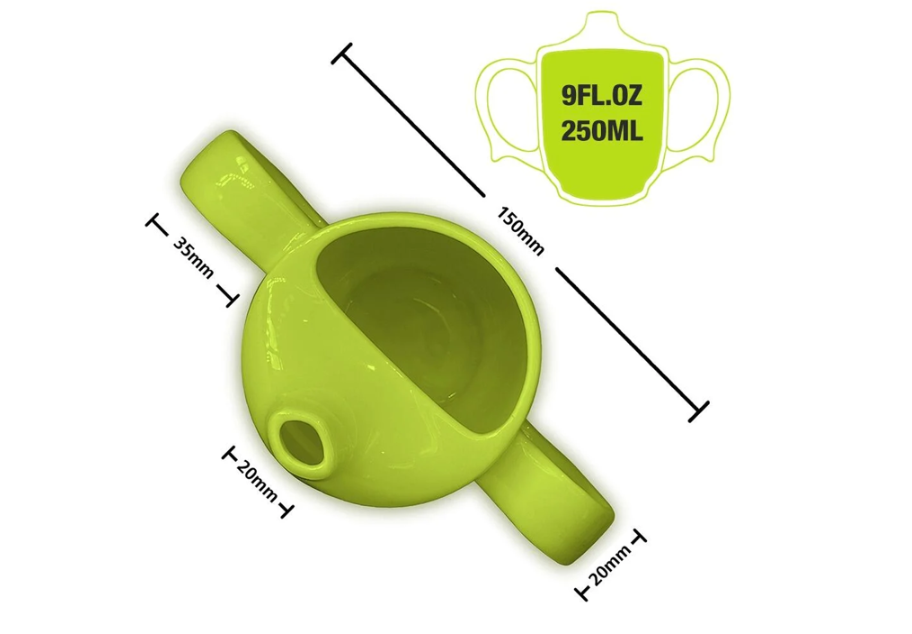 Dignity by Wade Two Handled Feeding Cup, 250ml, Green, Single