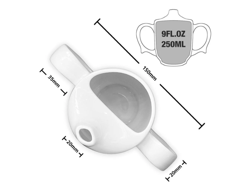 Dignity by Wade Two Handled Feeding Cup, 250ml, White, Single