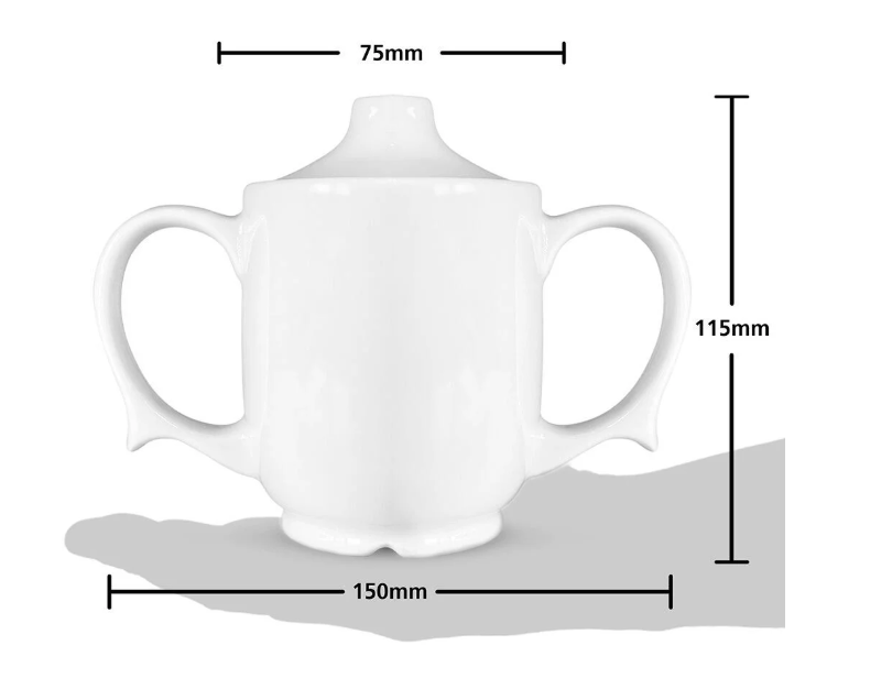 Dignity by Wade Two Handled Feeding Cup, 250ml, White, Single