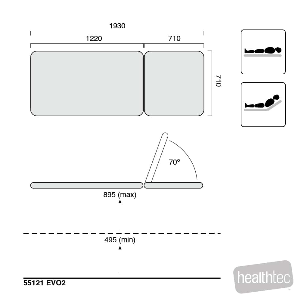 Healthtec EVO2 Bariatric Examination Table, hero