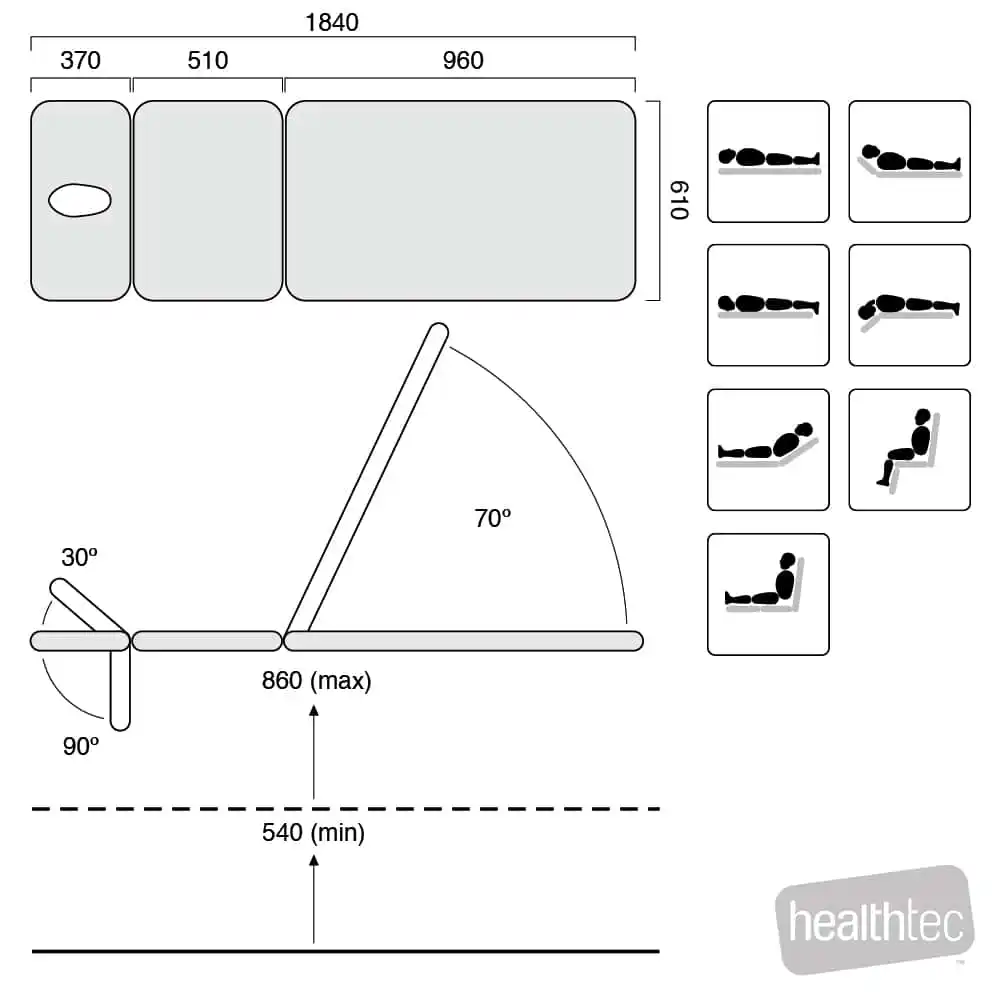 Healthtec SC Treatment Table – 3 Section Hero
