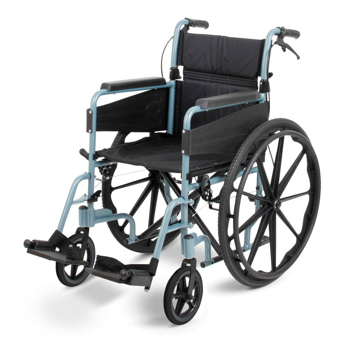 Escape Wheelchair, Self Propelled, Standard, Silver Blue