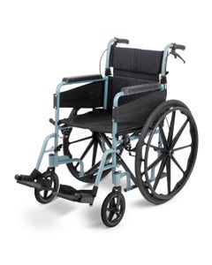 Escape Wheelchair, Self Propelled, Standard, Silver Blue