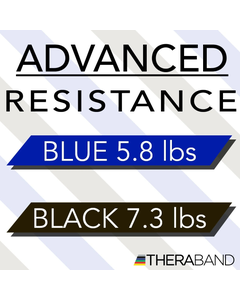THERABAND Resistance Exercise Bands, Advanced Home Pack, contains Blue, Black 1.5m bands