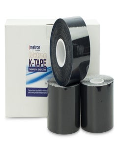 Metron K-Tape, 50mm x 5m, Black, 6/Bx