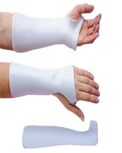Rolyan Radial Bar Wrist Cock-Up Splint, Aquaplast-T 3.2mm Solid White, Small, 3/pack
