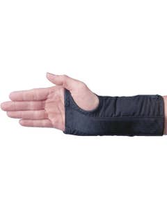 Rolyan D-Ring Wrist Brace, Regular Length, Black
